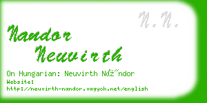 nandor neuvirth business card